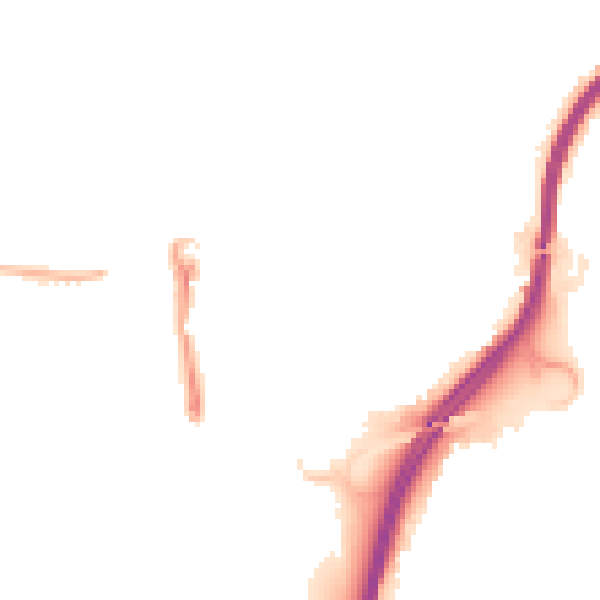 Night-time road noise heatmap for GU2 8BZ