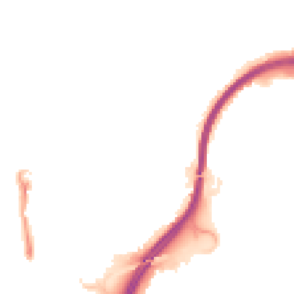 Night-time road noise heatmap for GU2 8FD