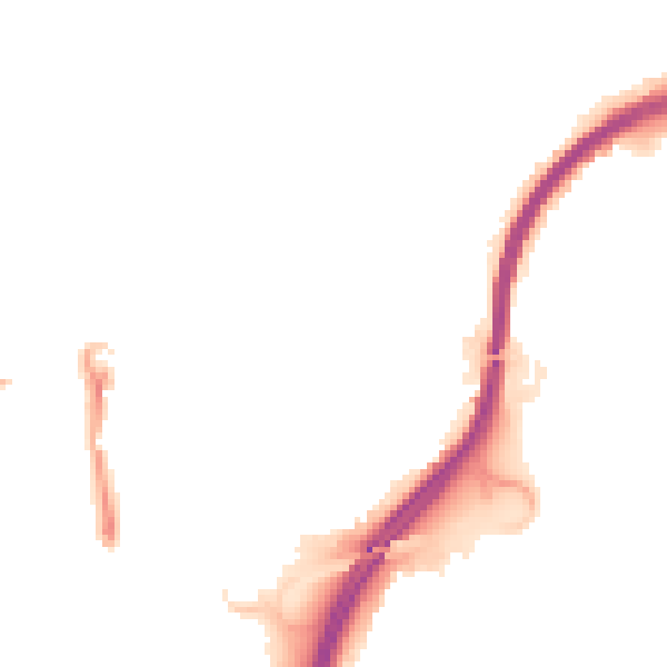 Night-time road noise heatmap for GU2 8FH
