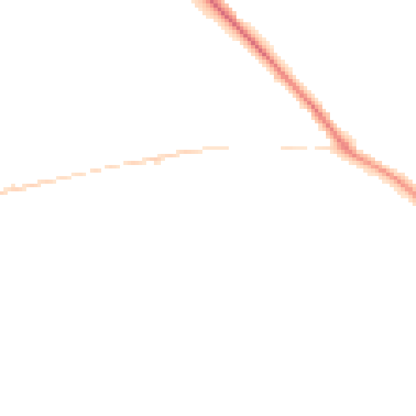 Night-time road noise heatmap for GU2 8JB