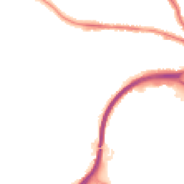 Night-time road noise heatmap for GU2 8NB
