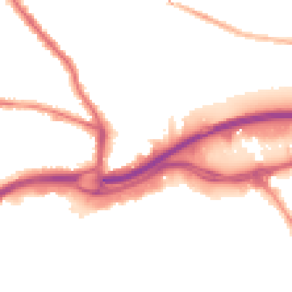 Night-time road noise heatmap for GU2 9AA