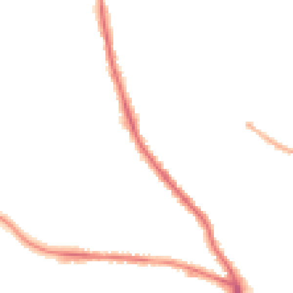 Night-time road noise heatmap for GU2 9RX