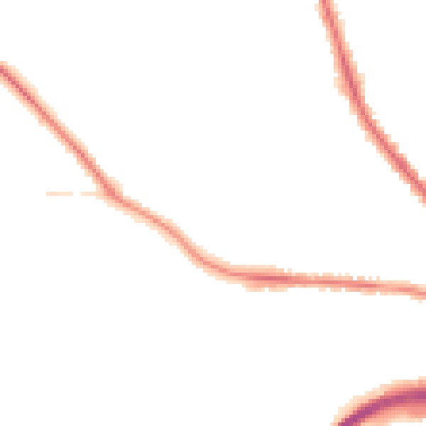 Night-time road noise heatmap for GU2 9TE