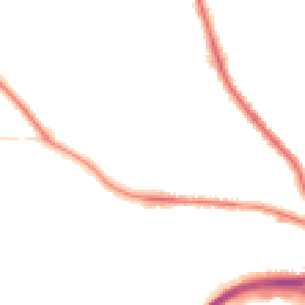Night-time road noise heatmap for GU2 9TF