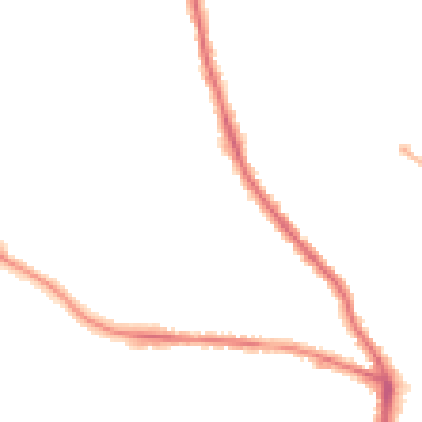 Night-time road noise heatmap for GU2 9TN
