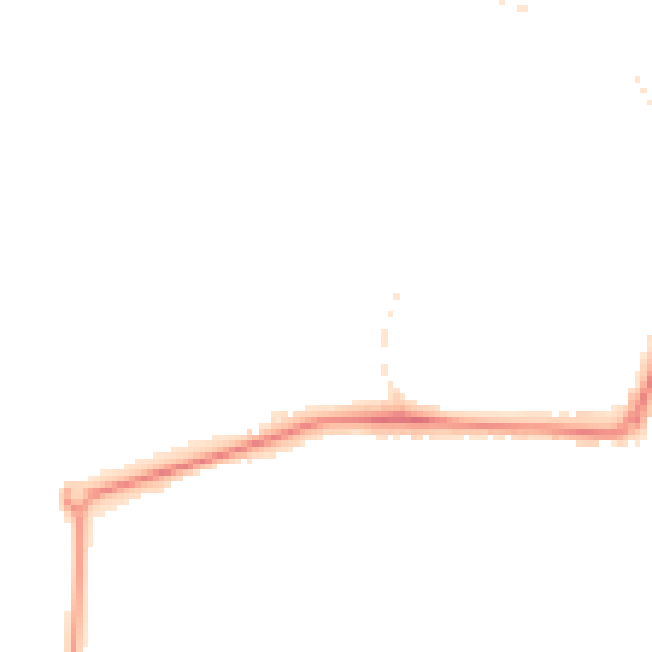 Night-time road noise heatmap for GU21 2AQ