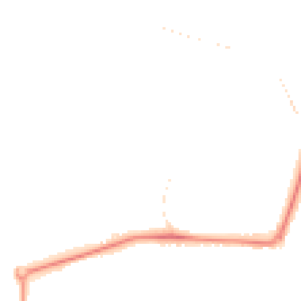 Night-time road noise heatmap for GU21 2AS