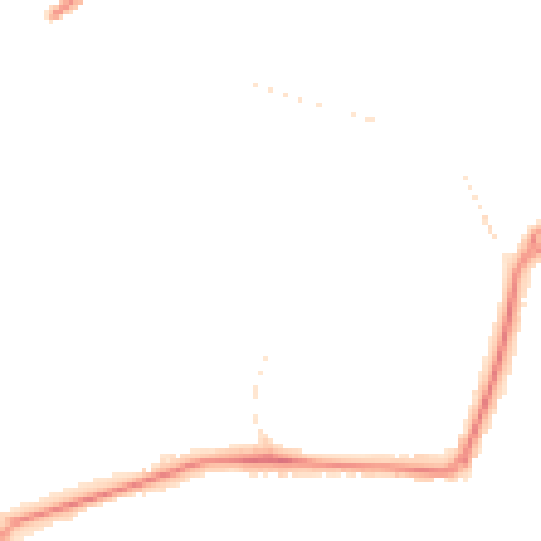 Night-time road noise heatmap for GU21 2BN