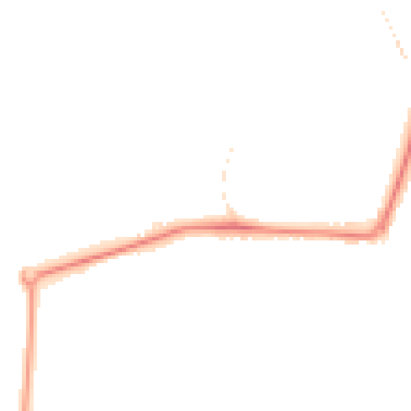Night-time road noise heatmap for GU21 2BQ