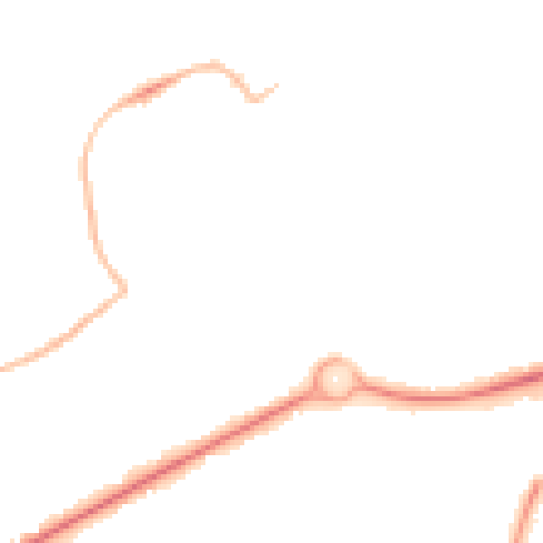 Night-time road noise heatmap for GU21 3AN