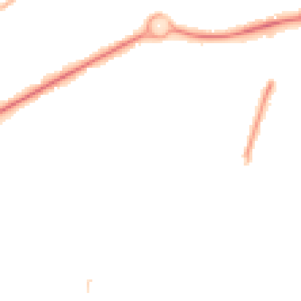 Night-time road noise heatmap for GU21 3JF