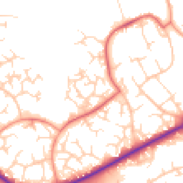 Daytime road noise heatmap for GU21 3LN