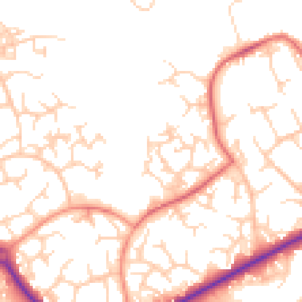 Daytime road noise heatmap for GU21 3LW
