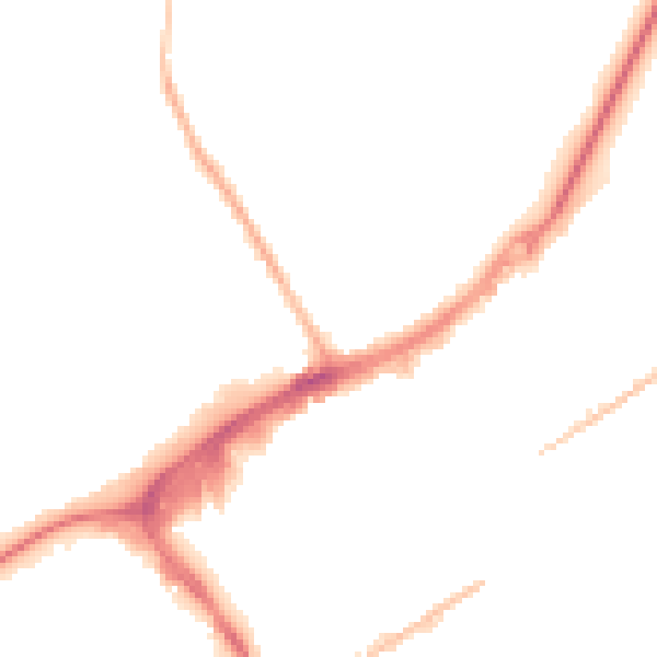 Night-time road noise heatmap for GU21 4AA