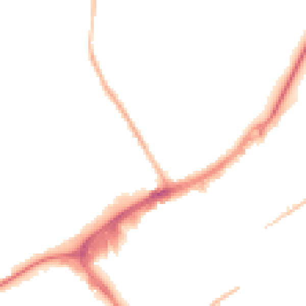 Night-time road noise heatmap for GU21 4AB
