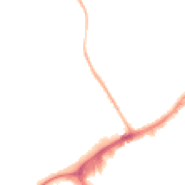 Night-time road noise heatmap for GU21 4AN