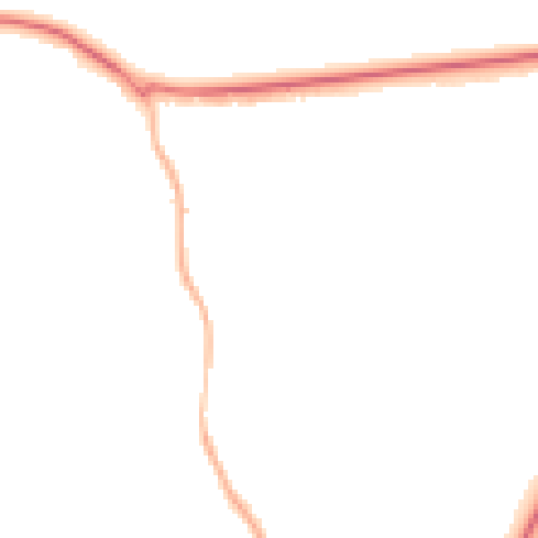 Night-time road noise heatmap for GU21 4BT