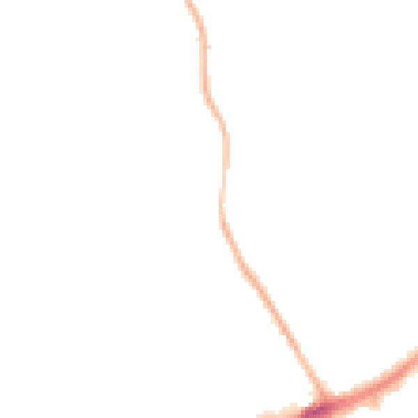 Night-time road noise heatmap for GU21 4HA
