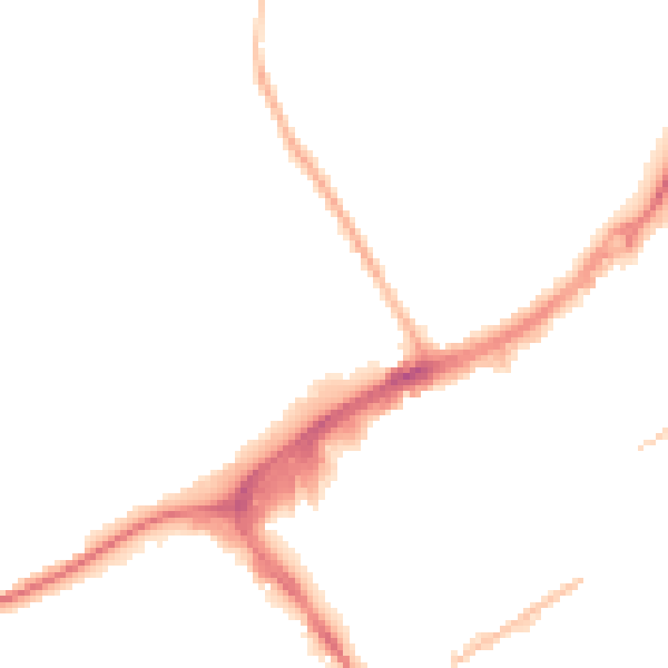 Night-time road noise heatmap for GU21 4ND