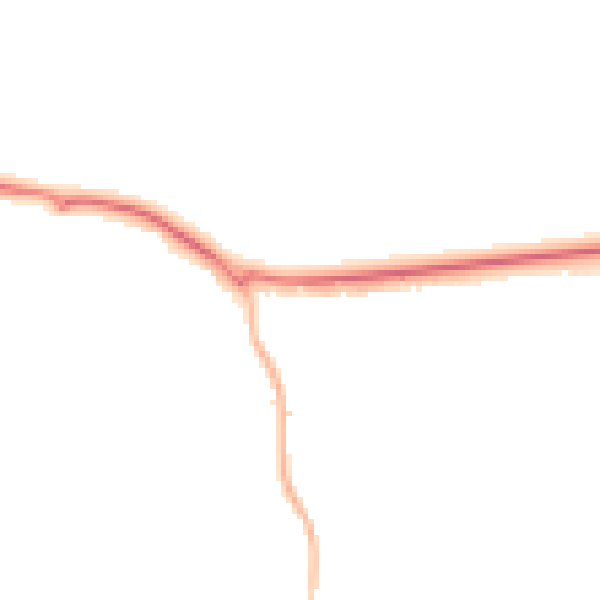 Night-time road noise heatmap for GU21 4PZ