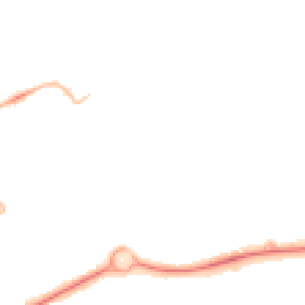 Night-time road noise heatmap for GU21 4SL