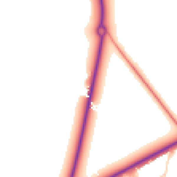 Daytime road noise heatmap for GU21 4YQ
