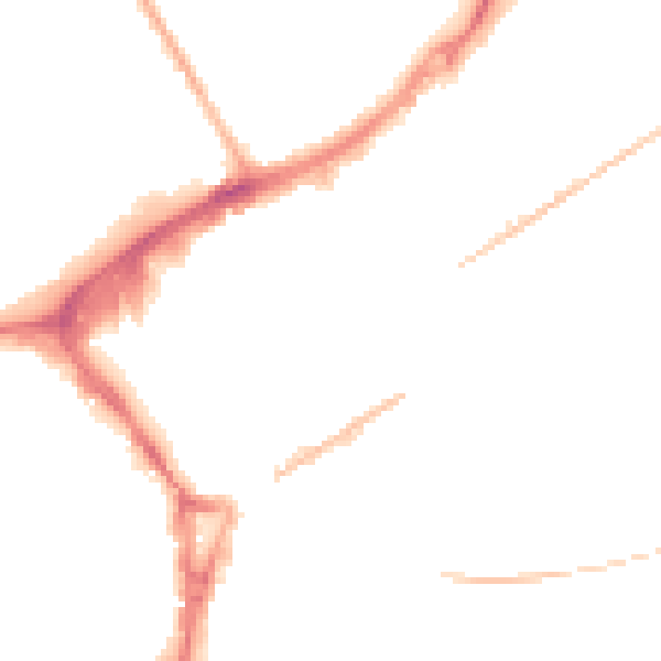 Night-time road noise heatmap for GU21 5AB