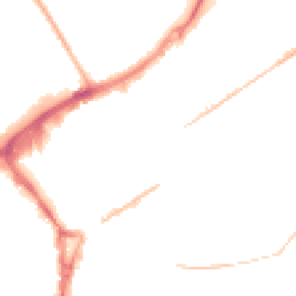 Night-time road noise heatmap for GU21 5AP