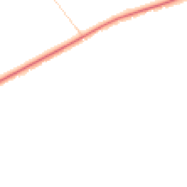 Night-time road noise heatmap for GU21 5PT