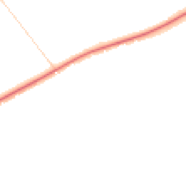 Night-time road noise heatmap for GU21 5QT
