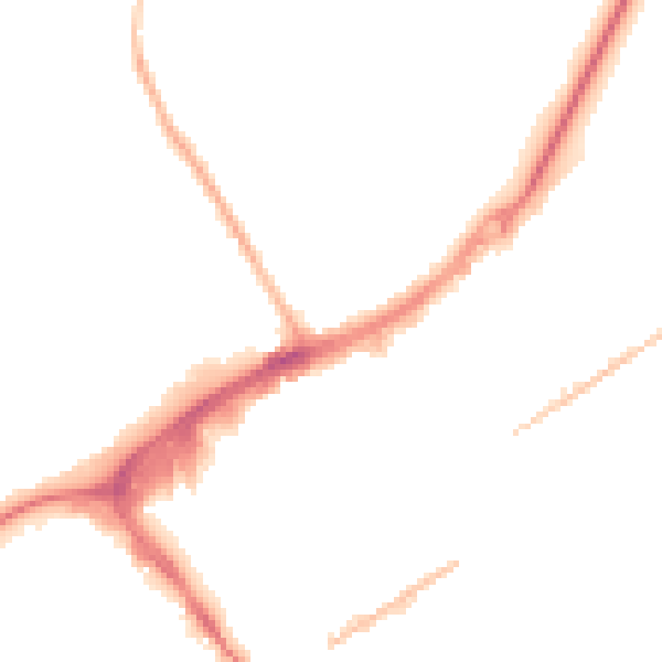 Night-time road noise heatmap for GU21 6DF