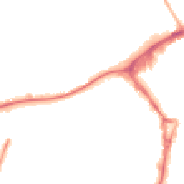 Night-time road noise heatmap for GU21 6DL