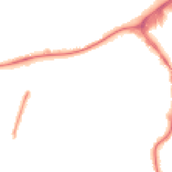 Night-time road noise heatmap for GU21 6NX