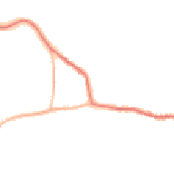 Night-time road noise heatmap for GU22 9EH