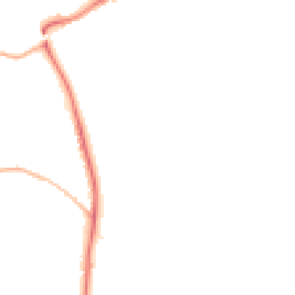 Night-time road noise heatmap for GU24 0JD