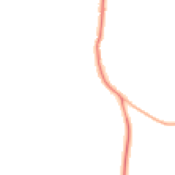 Night-time road noise heatmap for GU24 0LT