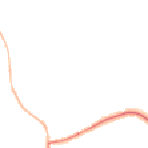 Night-time road noise heatmap for GU24 8BF