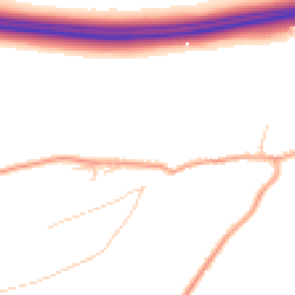 Daytime road noise heatmap for GU3 1AE