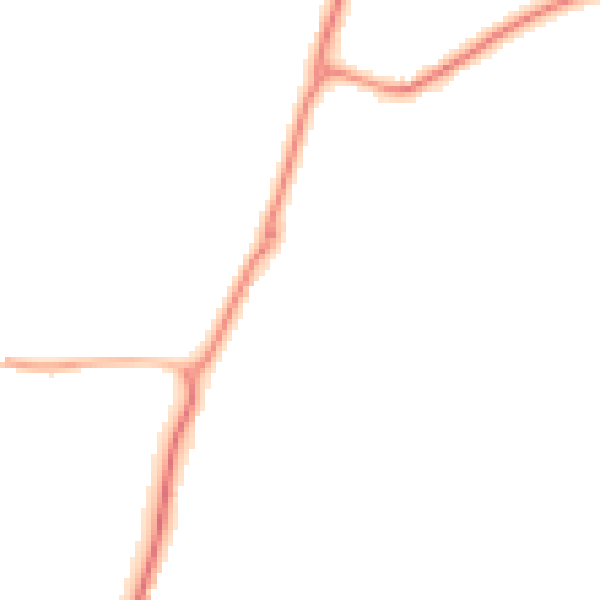 Night-time road noise heatmap for GU3 1AF