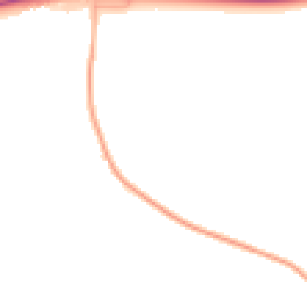 Night-time road noise heatmap for GU3 1AL