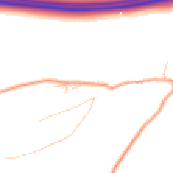 Daytime road noise heatmap for GU3 1AX
