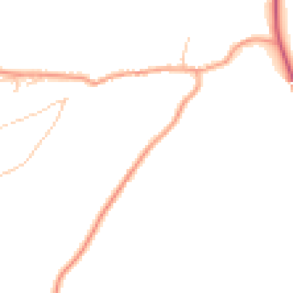 Daytime road noise heatmap for GU3 1BD