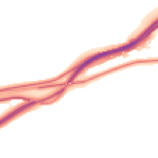Night-time road noise heatmap for GU3 1DD