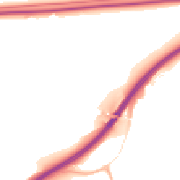 Night-time road noise heatmap for GU3 1DL