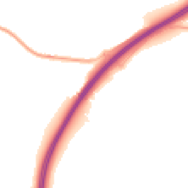 Night-time road noise heatmap for GU3 1DP