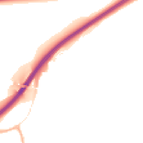 Night-time road noise heatmap for GU3 1DQ