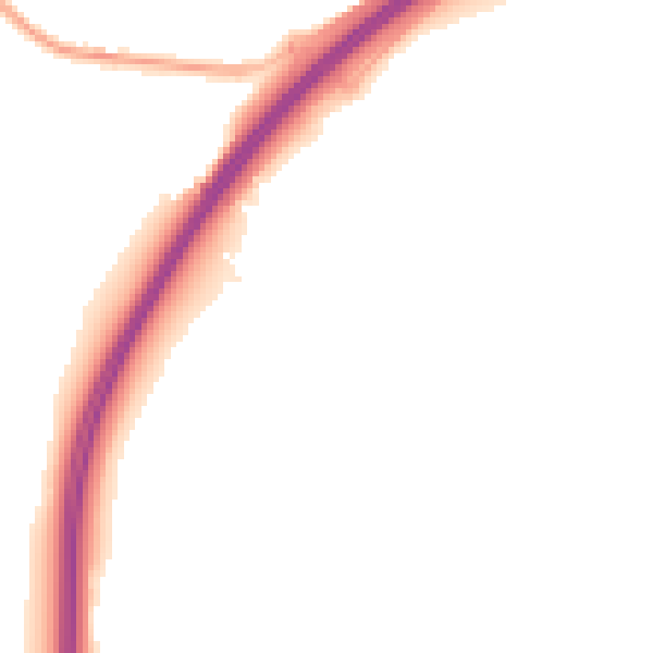Night-time road noise heatmap for GU3 1DS