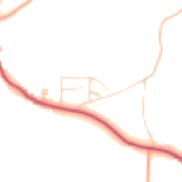 Daytime road noise heatmap for GU3 1JG