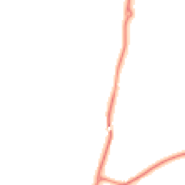 Night-time road noise heatmap for GU3 1LD